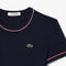 lacoste contrast trim jersey t shirt