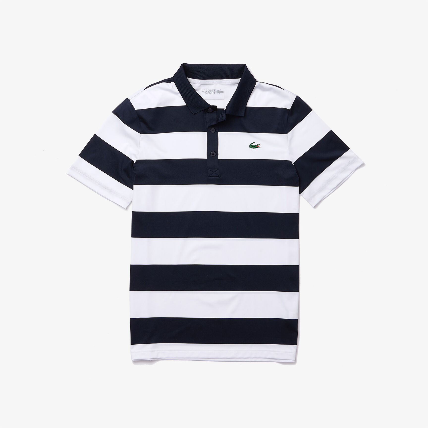 Men’s Lacoste SPORT Striped Breathable Stretch Golf Polo Shirt Men’s Lacoste SPORT Striped Breathable Stretch Golf Polo Shirt