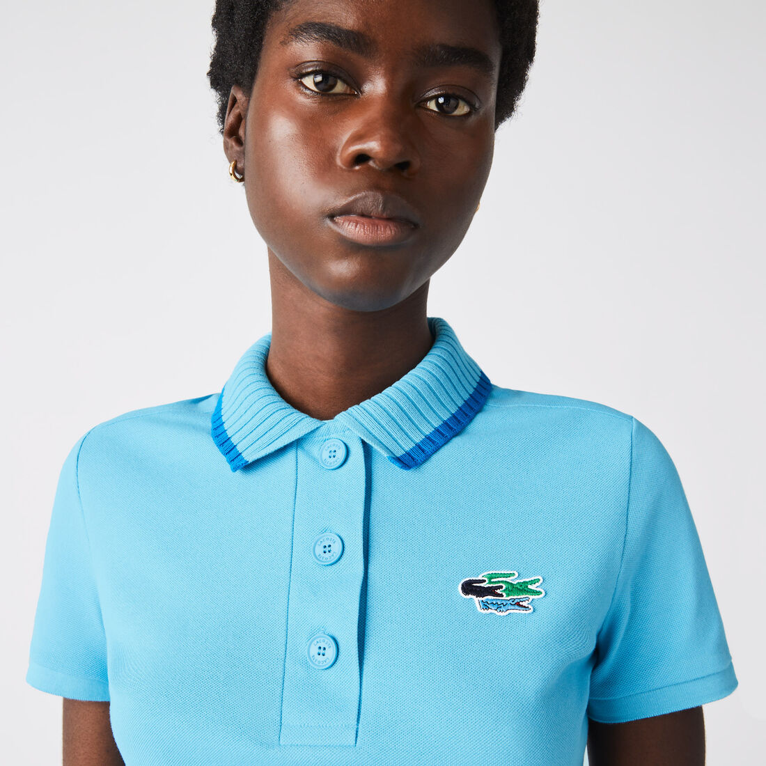 Women&rsquo;s Lacoste Slim Fit Crocodiles Organic Cotton Piqu&eacute; Polo