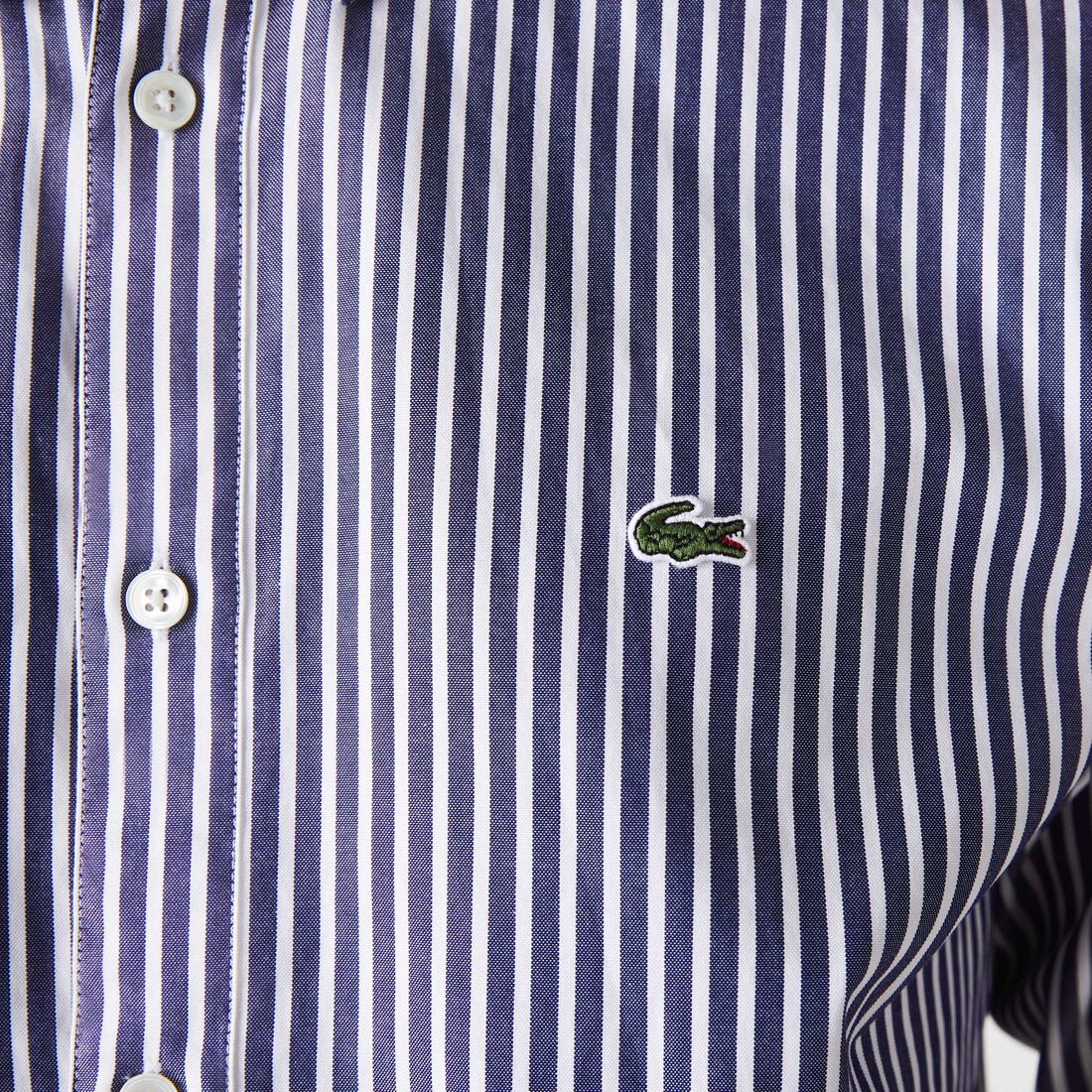 قميص قطن مخطط بقصة عادية للرجال Men's Regular Fit Striped Cotton Shirt - CH2936-00-522