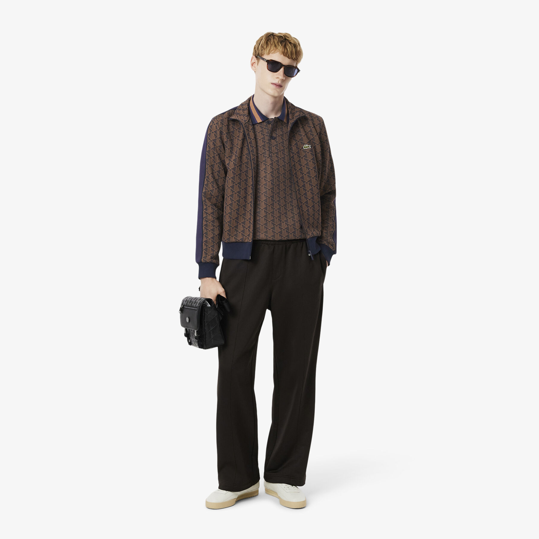 Classic Fit Monogram Jacquard Polo Shirt lacoste classic fit monogram jacquard polo shirt