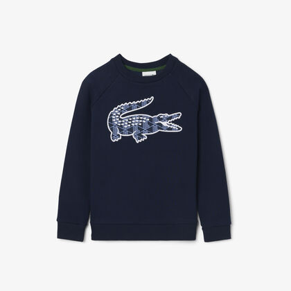 Monogram Print Fleece Sweatshirt