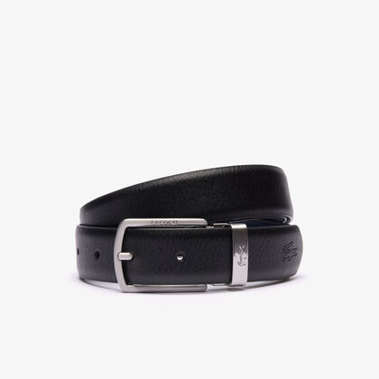 Smooth Leather Belt And 2 Buckle Gift Set