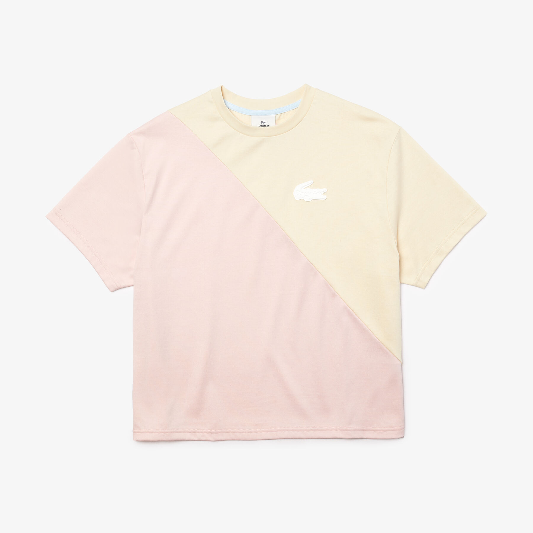 Women’s Lacoste LIVE Loose Bicolour Cotton T-shirt women s lacoste live loose bicolour cotton t shirt