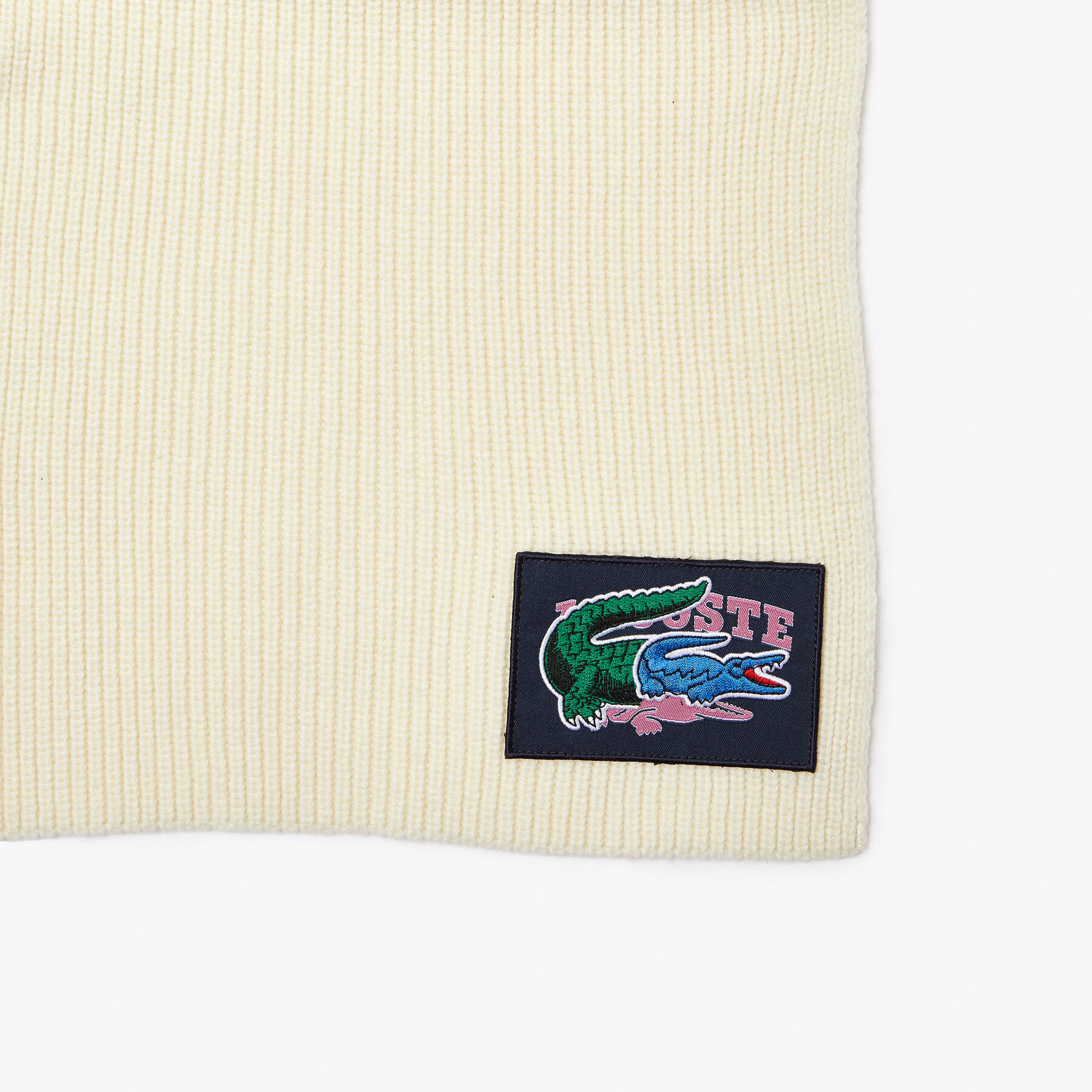 Unisex Lacoste Holiday Ribbed Wool Beanie And Scarf Gift Set unisex lacoste holiday ribbed wool beanie and scarf gift set