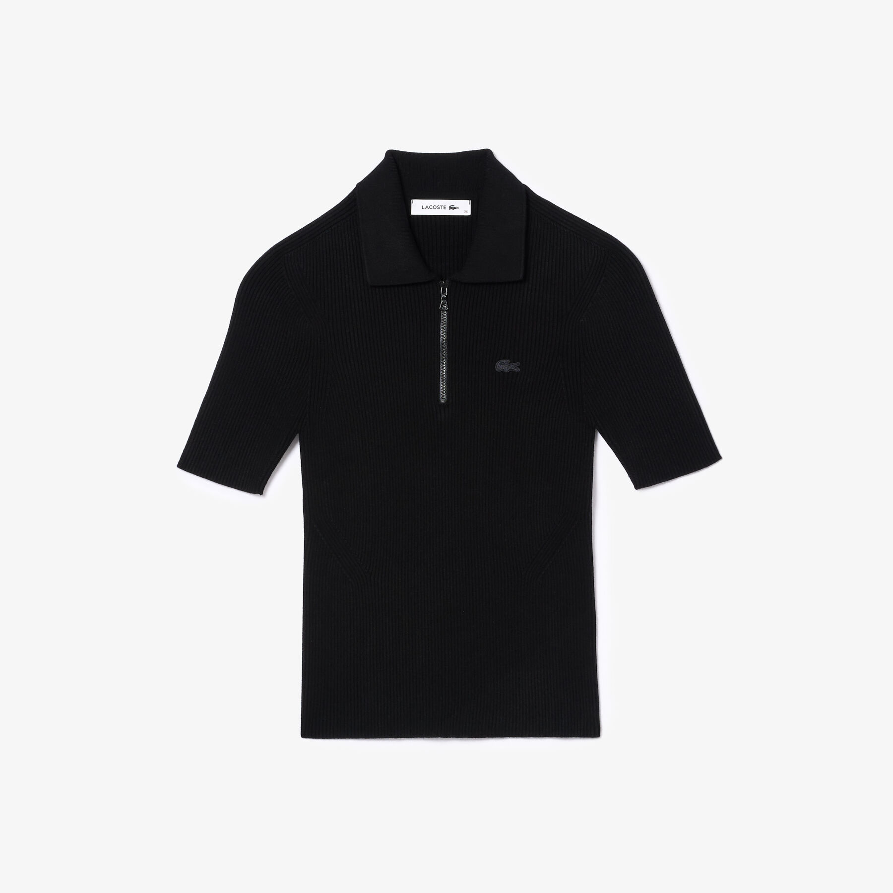 Zip Neck Rib Knit Polo Shirt Zip Neck Rib Knit Polo Shirt - AF4953-00-031