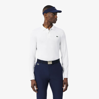 lacoste regular fit ultra dry long sleeved golf polo shirt