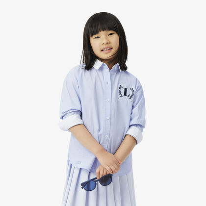 Embroidered Badge Poplin Shirt