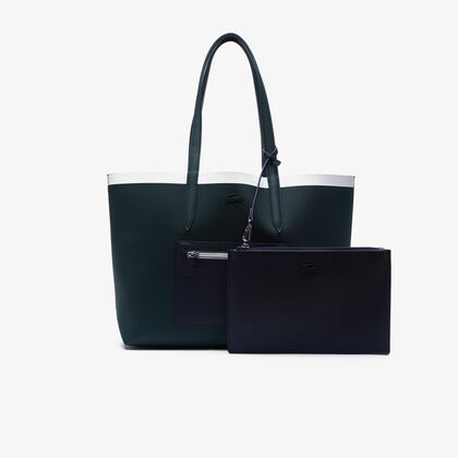 حقيبة يد لاكوست بتصميم بوجهين مقسم بألوان للنساء