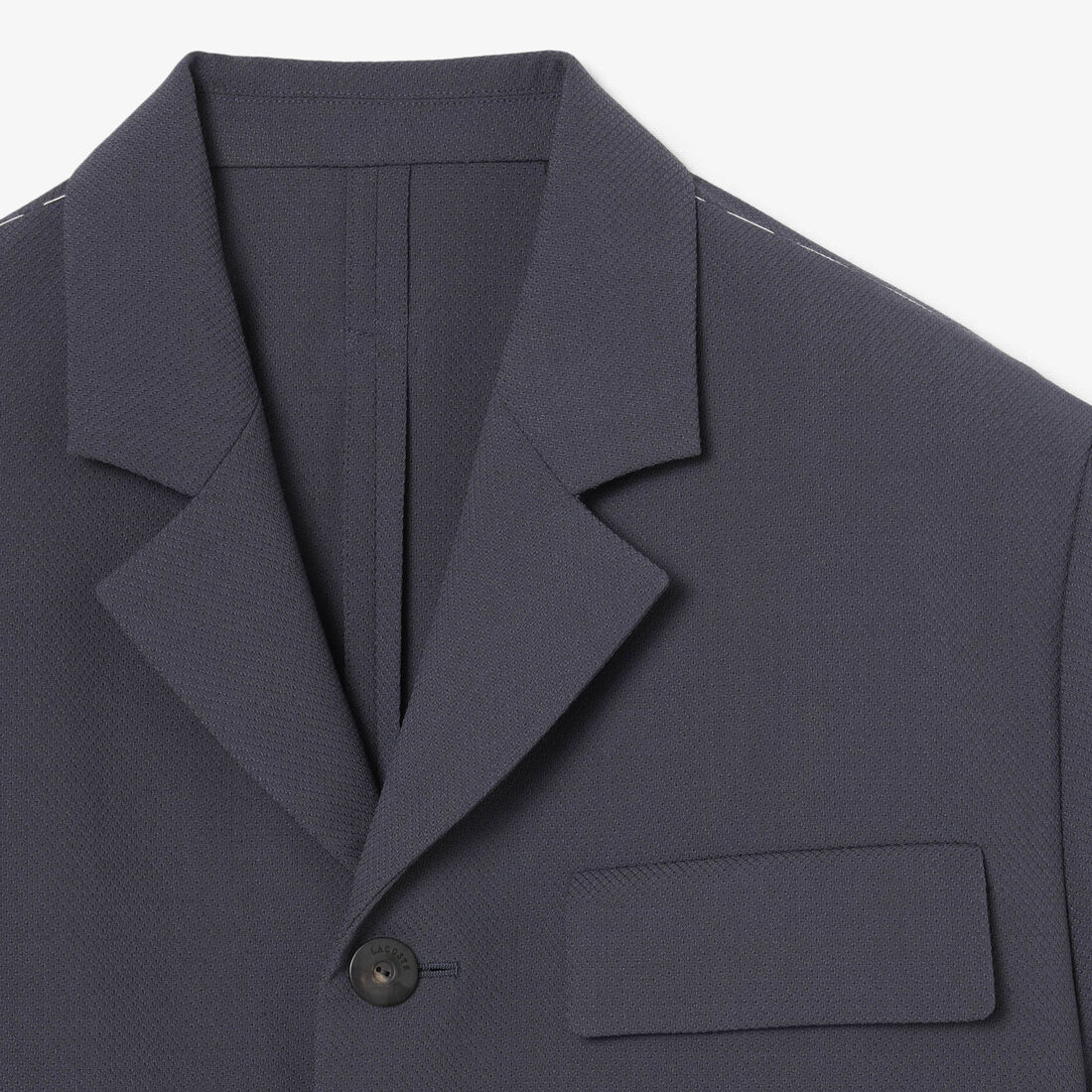 lacoste runway cropped jacquard tailored jacket