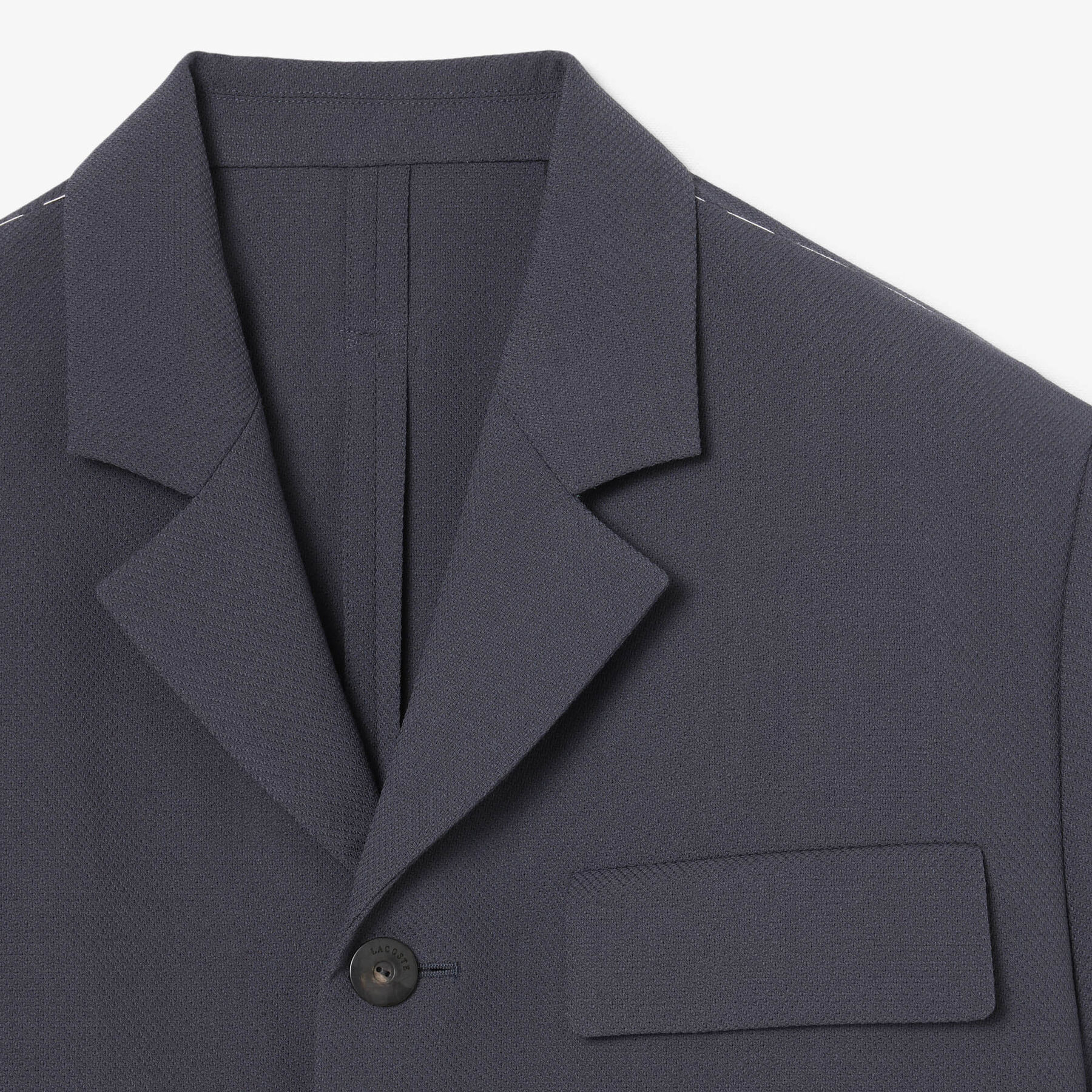 lacoste runway cropped jacquard tailored jacket