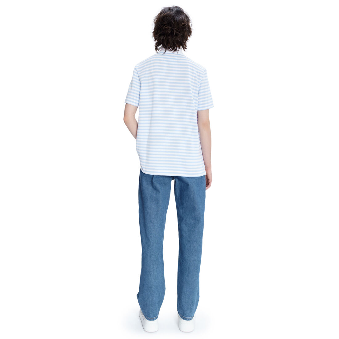 تيشيرت بولو مخطط بقصة فضفاضة للنساء مجموعة Lacoste x A.P.C. تيشيرت بولو مخطط بقصة فضفاضة للنساء مجموعة Lacoste x A.P.C.