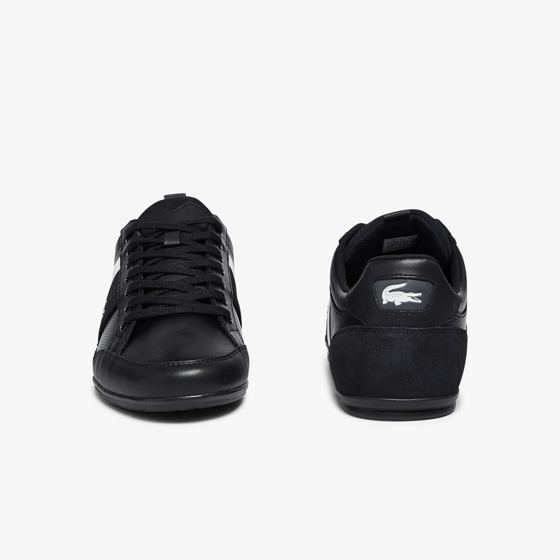 lacoste men s chaymon leather and suede trainers