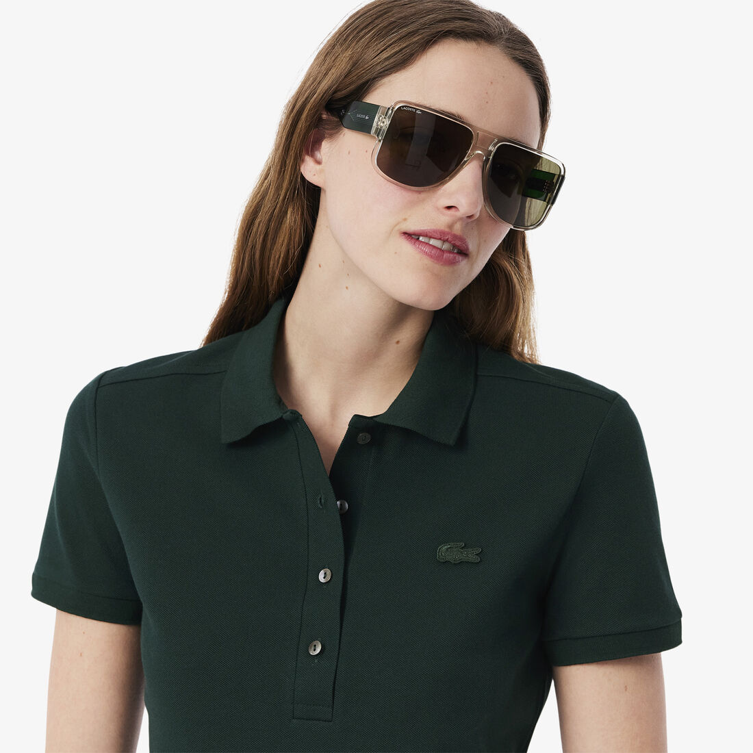 تيشيرت بولو L.12.D بقصة ضيقة من قماش بيتي بيكيه المطاطي L.12.D Slim Fit Stretch Petit Pique Polo Shirt - PF5462-00-YZP