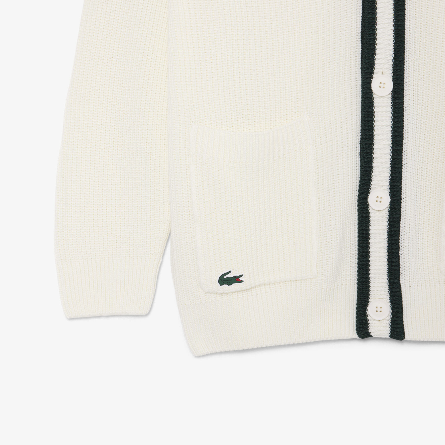 Badge Accent Wool Blend Golf Cardigan lacoste badge accent wool blend golf cardigan