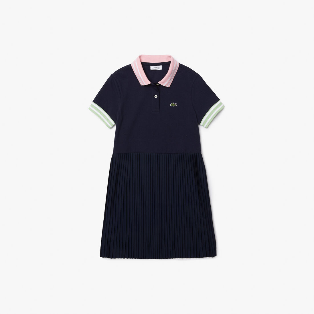 Girls' Heritage Pleated Cotton Piqu&eacute; Polo Dress