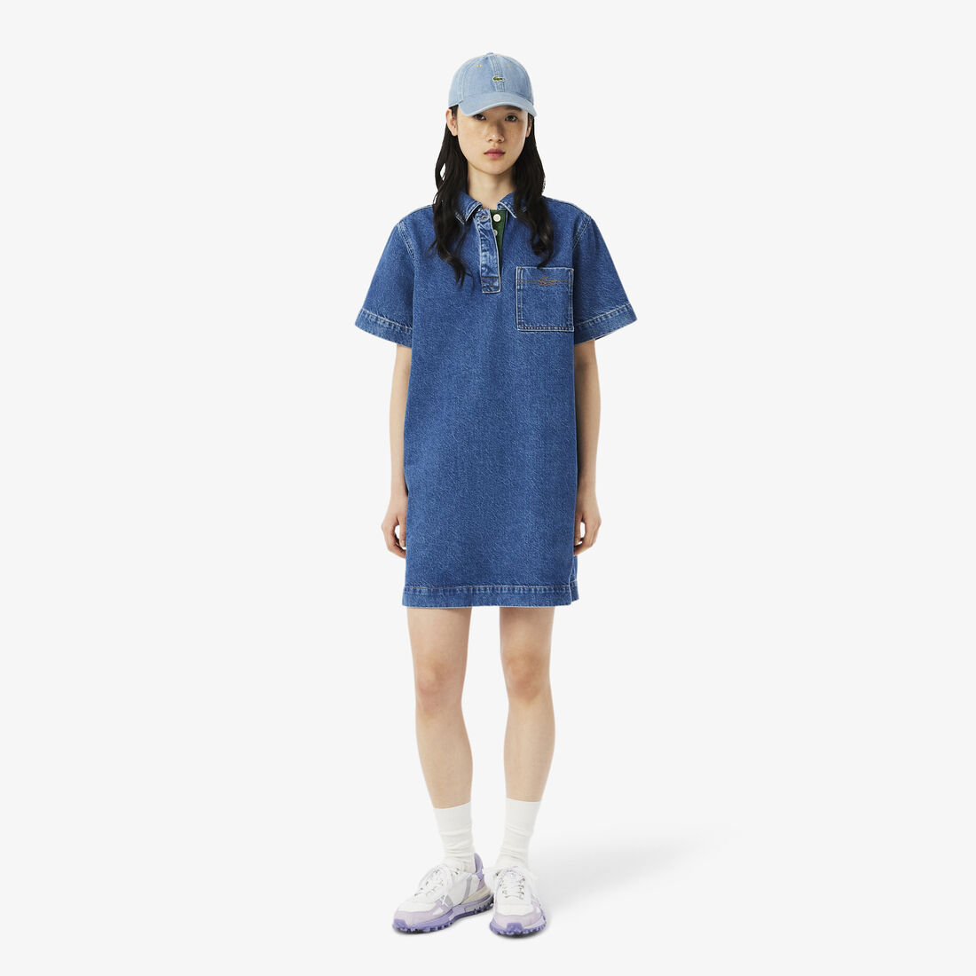Oversized Cotton Denim Dress - EF5506-00-36L