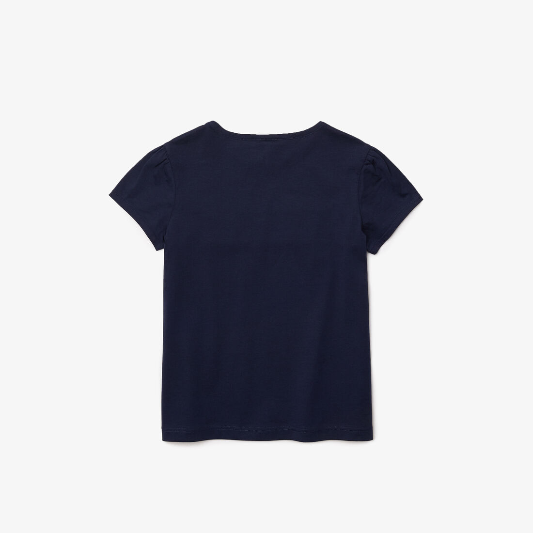 تيشيرت بناتي قطن مخطط بياقة دائرية وأكمام منتفخة تيشيرت بناتي قطن مخطط بياقة دائرية وأكمام منتفخة