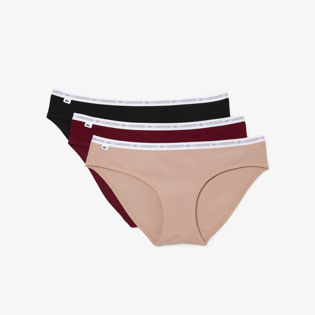 طقم بوكسر قطن مطاطي بتصميم رفيع من الجانبين، 3 قطع 3-Pack Briefs - 8F1338-00-KII