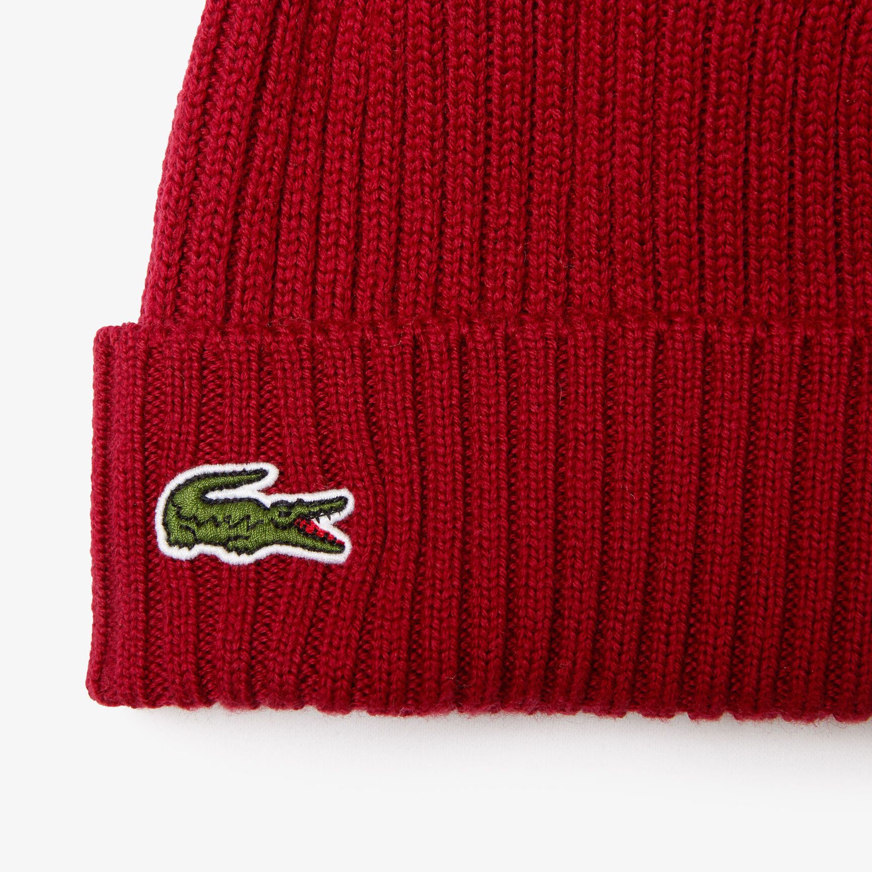 Rib Knit Brushed Wool Beanie Unisex Lacoste Ribbed Wool Beanie - RB0001-00-476