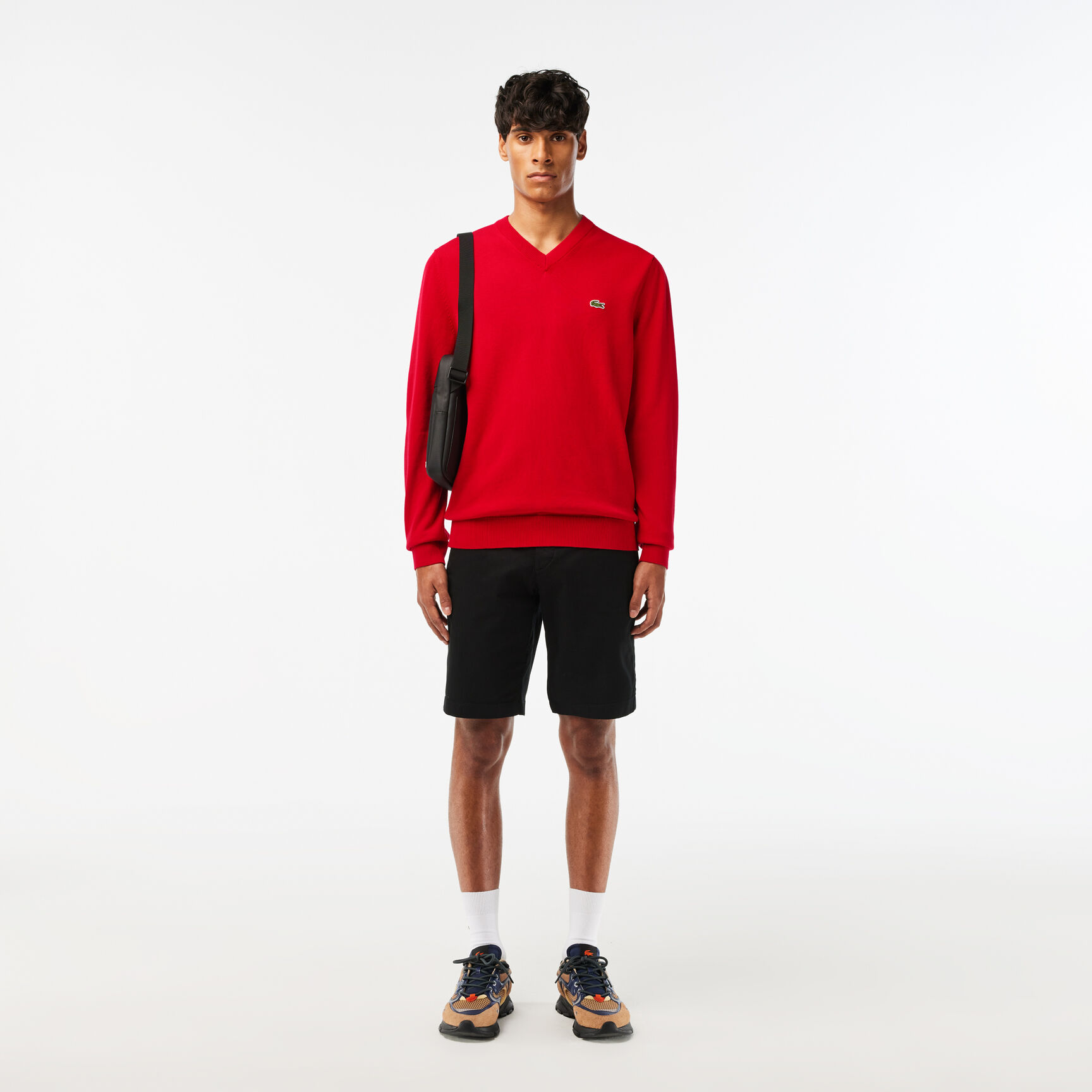 Men's V-neck Organic Cotton Sweater - AH1951-00-240