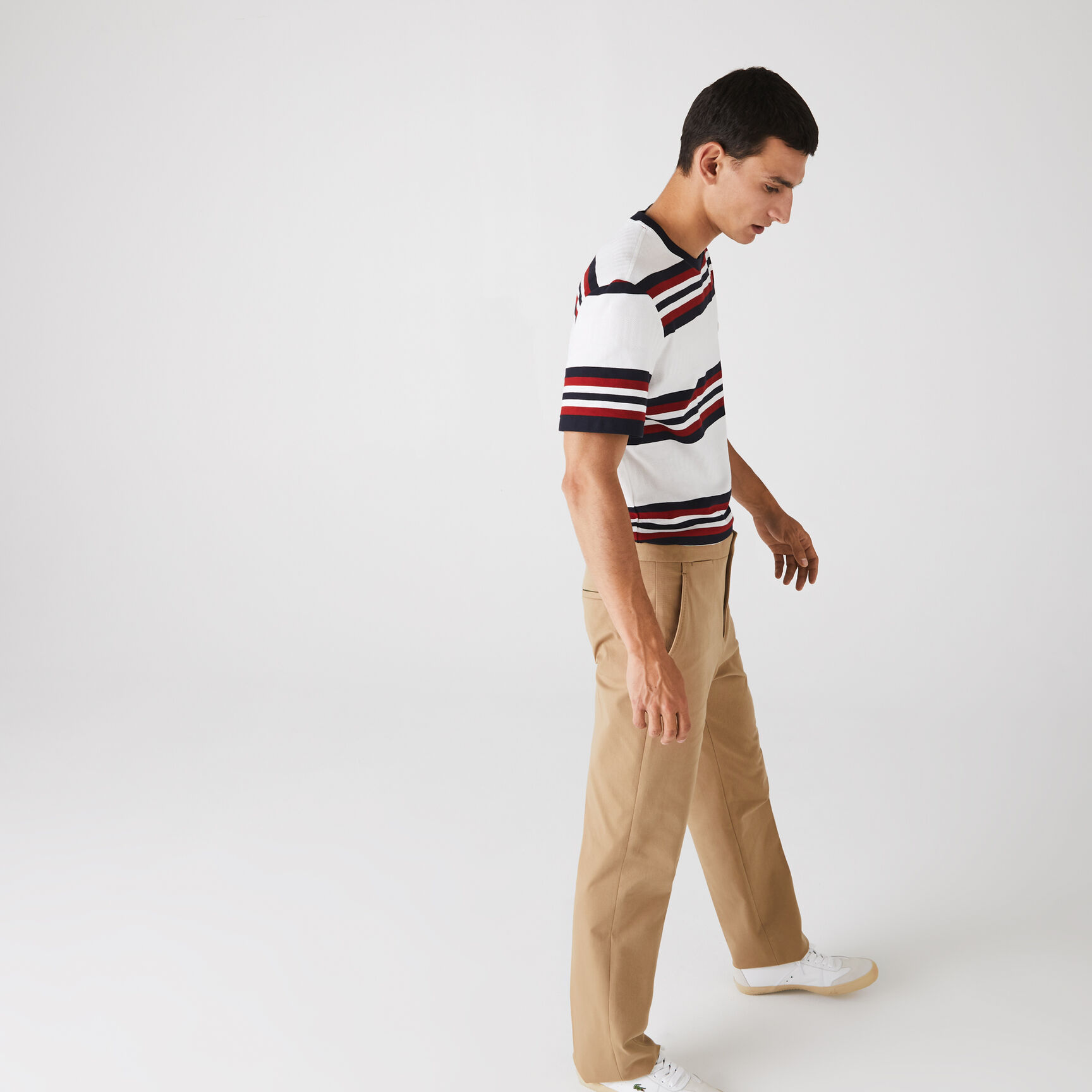 تي شيرت قطن بألوان ثلاثية من مجموعة Made in France للرجال تي شيرت قطن بألوان ثلاثية من مجموعة Made in France للرجال