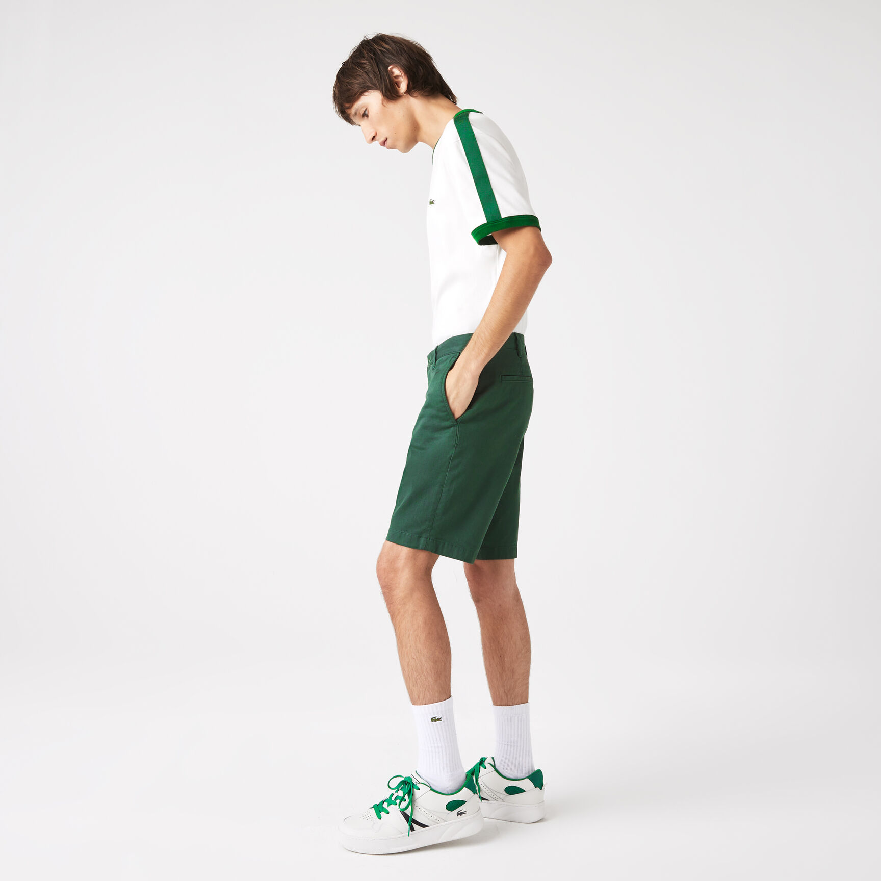 جاكيت لاكوست بنمط فيست مبطن مقاوم للماء للرجال