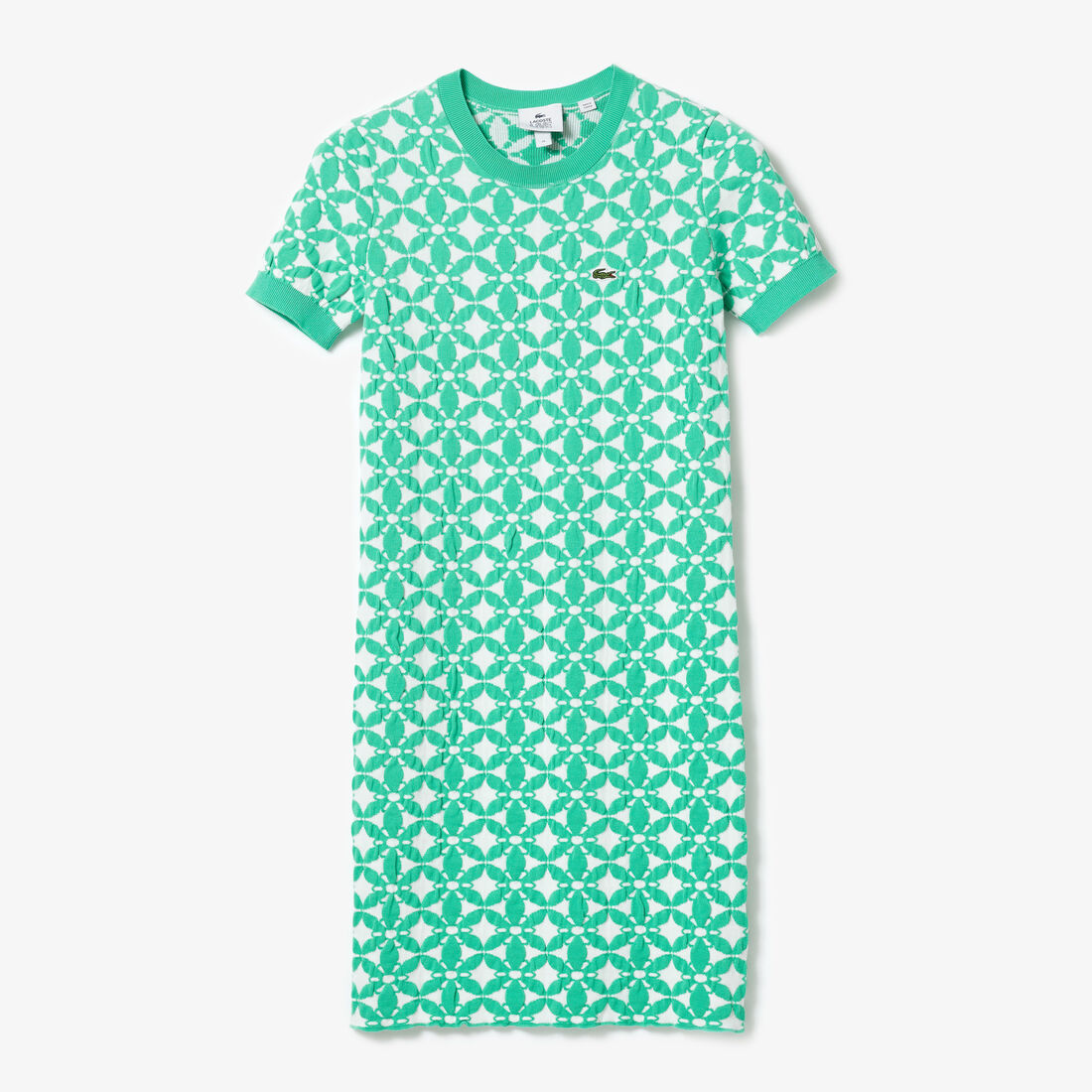 Women's Lacoste L!VE Vintage Design Jacquard Sweater Dress Women's Lacoste L!VE Vintage Design Jacquard Sweater Dress