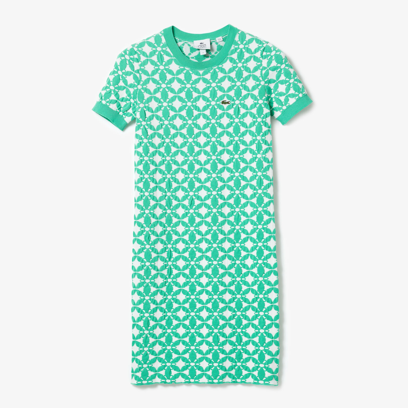 Women's Lacoste L!VE Vintage Design Jacquard Sweater Dress Women's Lacoste L!VE Vintage Design Jacquard Sweater Dress