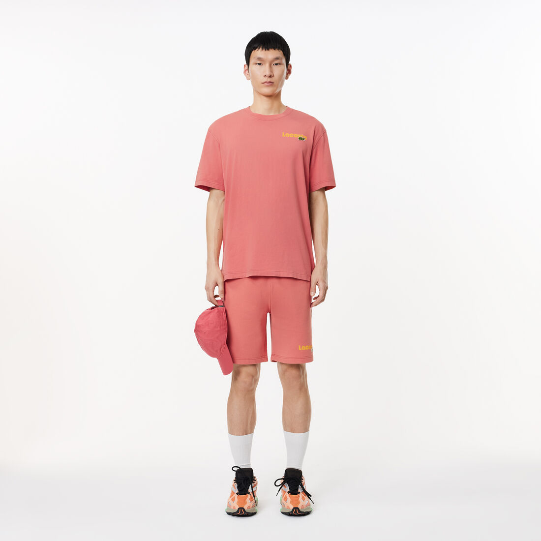 Washed Effect Ombré Lacoste Print T-shirt Washed Effect Ombré Lacoste Print T-shirt - TH7544-00-ZV9