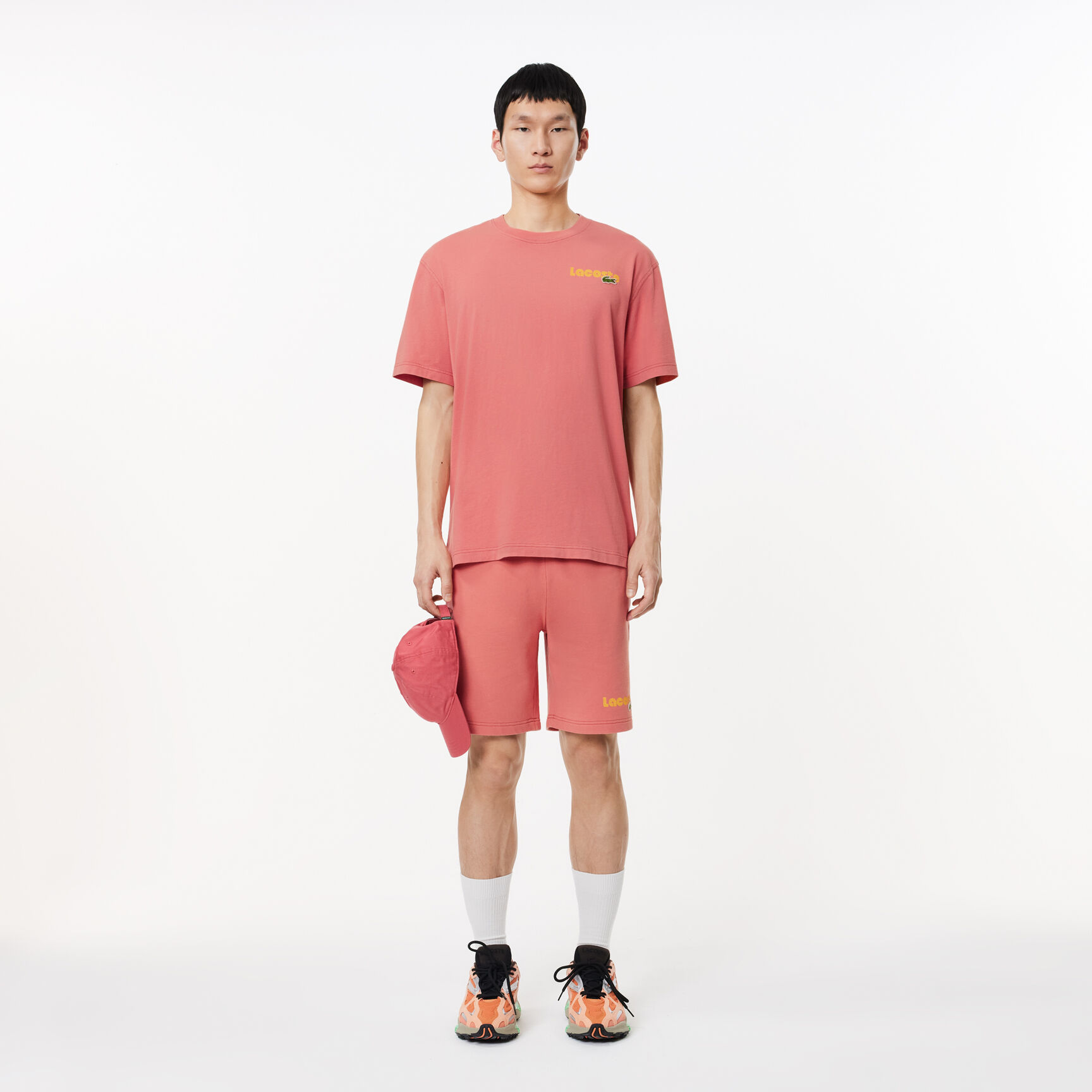Washed Effect Ombré Lacoste Print T-shirt Washed Effect Ombré Lacoste Print T-shirt - TH7544-00-ZV9