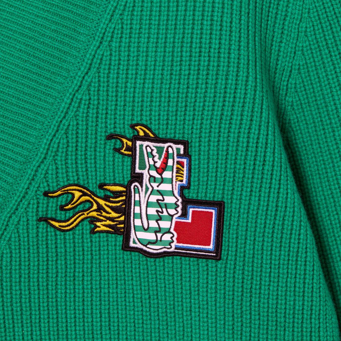 Women's Lacoste Holiday V-Neck Wool Sweater Women's Lacoste Holiday V-Neck Wool Sweater