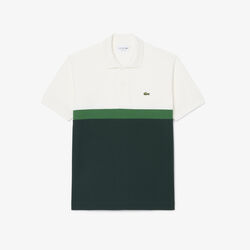 lacoste classic fit colour block petit pique polo shirt