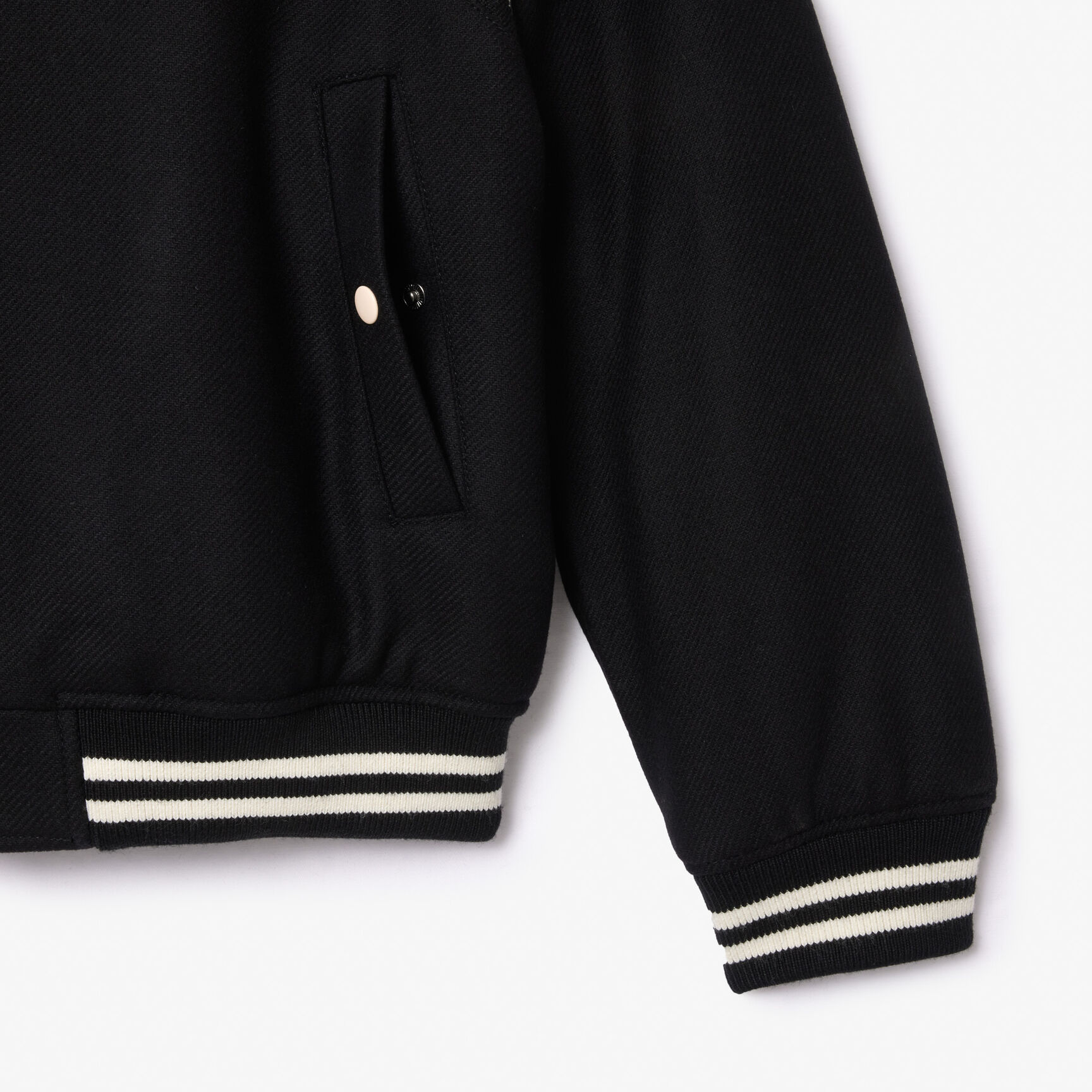 Wool Contrast Badge Varsity Jacket - BH2898-00-031