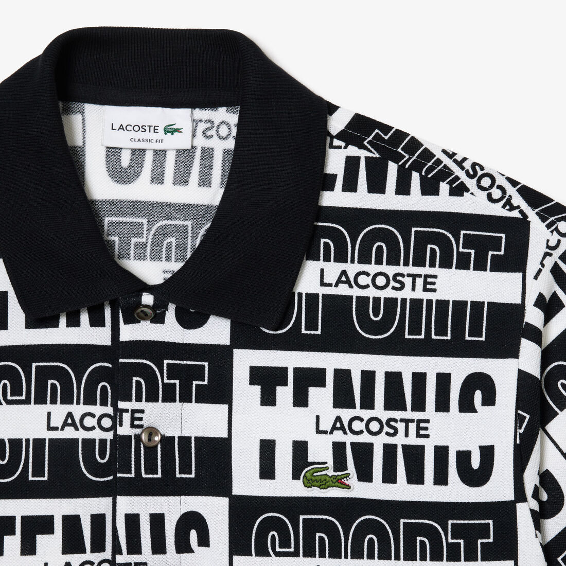 Original L.12.12 Two Tone Badge Print Polo Shirt Original L.12.12 Two Tone Badge Print Polo Shirt - PH2057-00-001