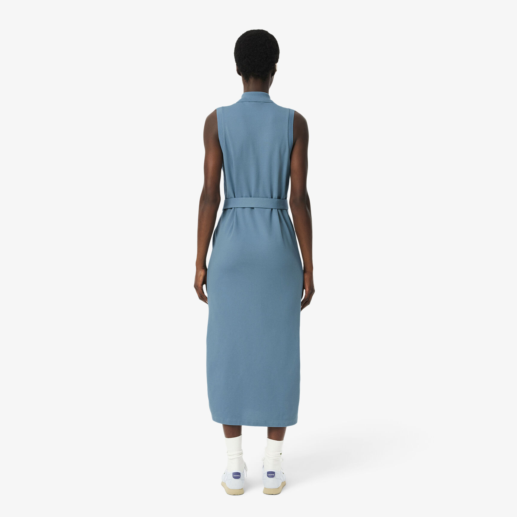 Long Stretch Mini Pique Polo Dress - EF1107-00-HD9