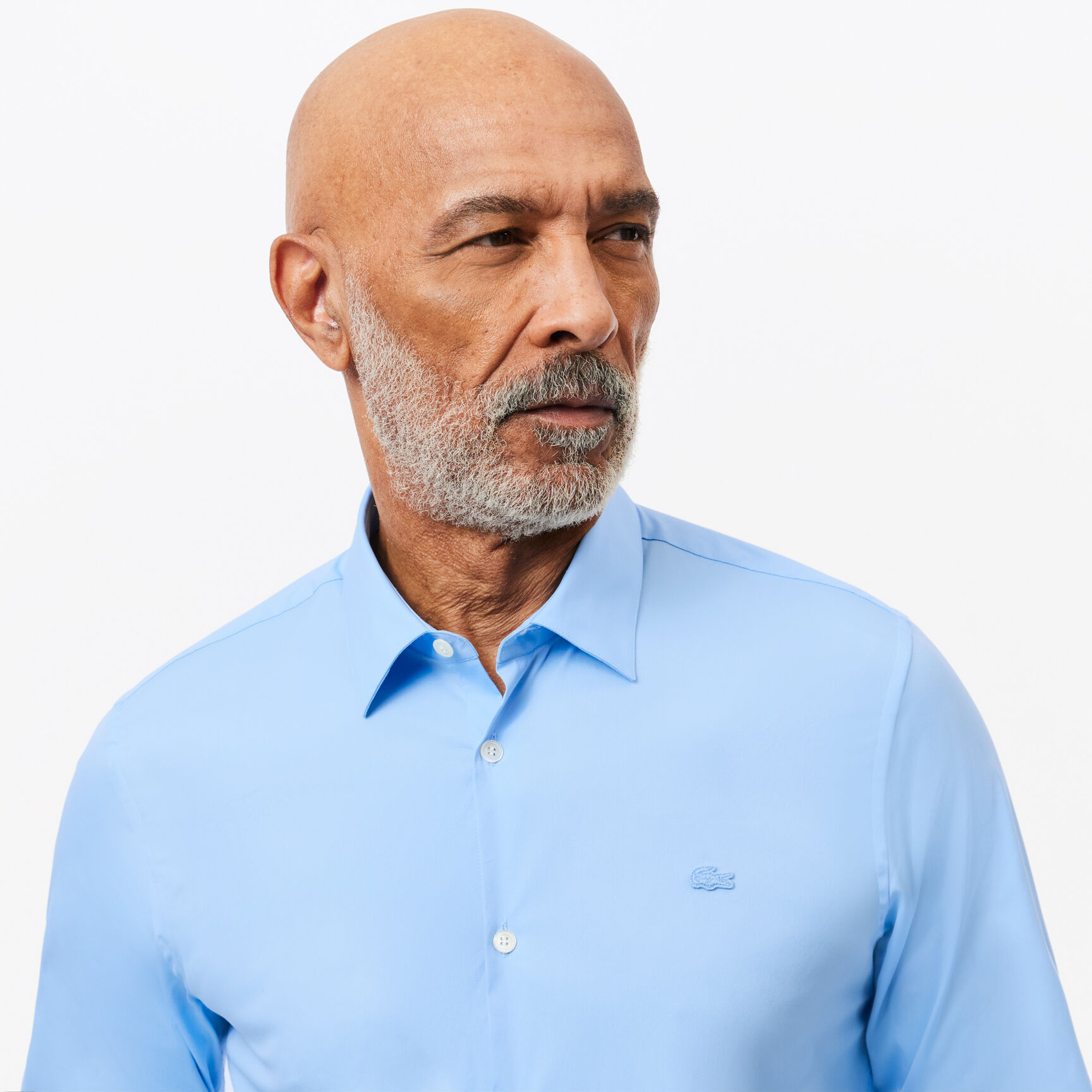 Men's Lacoste Slim Fit French Collar Cotton Poplin Shirt - CH5253-00-HBP