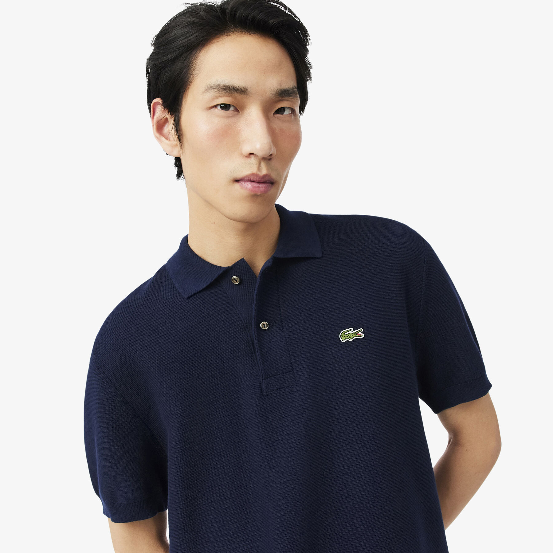 Classic Fit Knitted Polo Shirt - AH1043-00-166