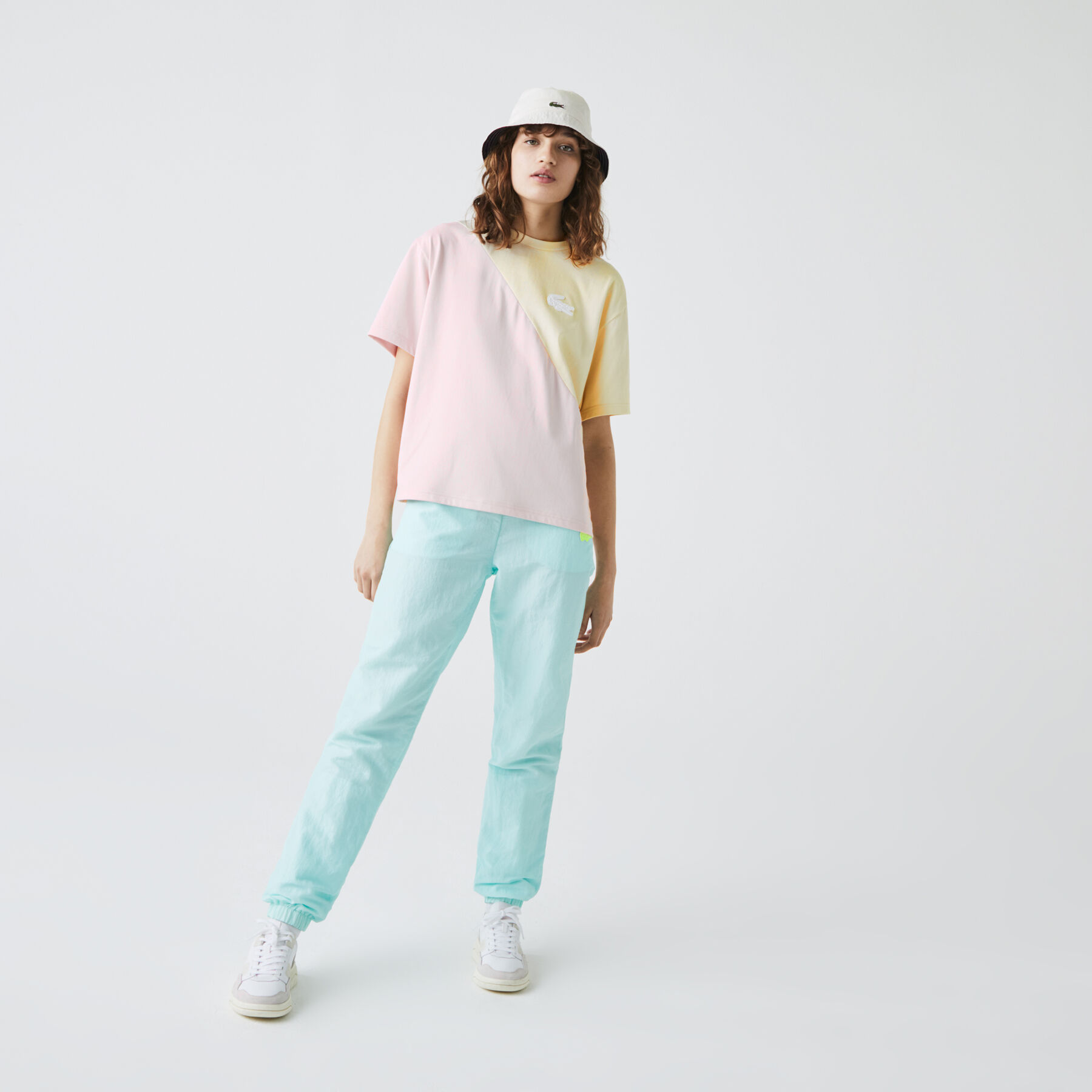 Women’s Lacoste LIVE Loose Bicolour Cotton T-shirt women s lacoste live loose bicolour cotton t shirt