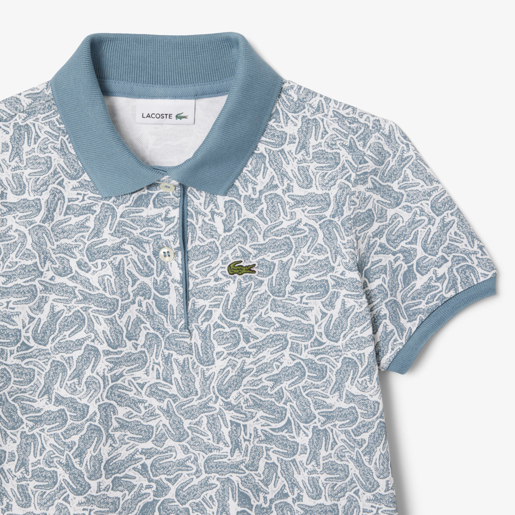 lacoste printed cotton polo dress