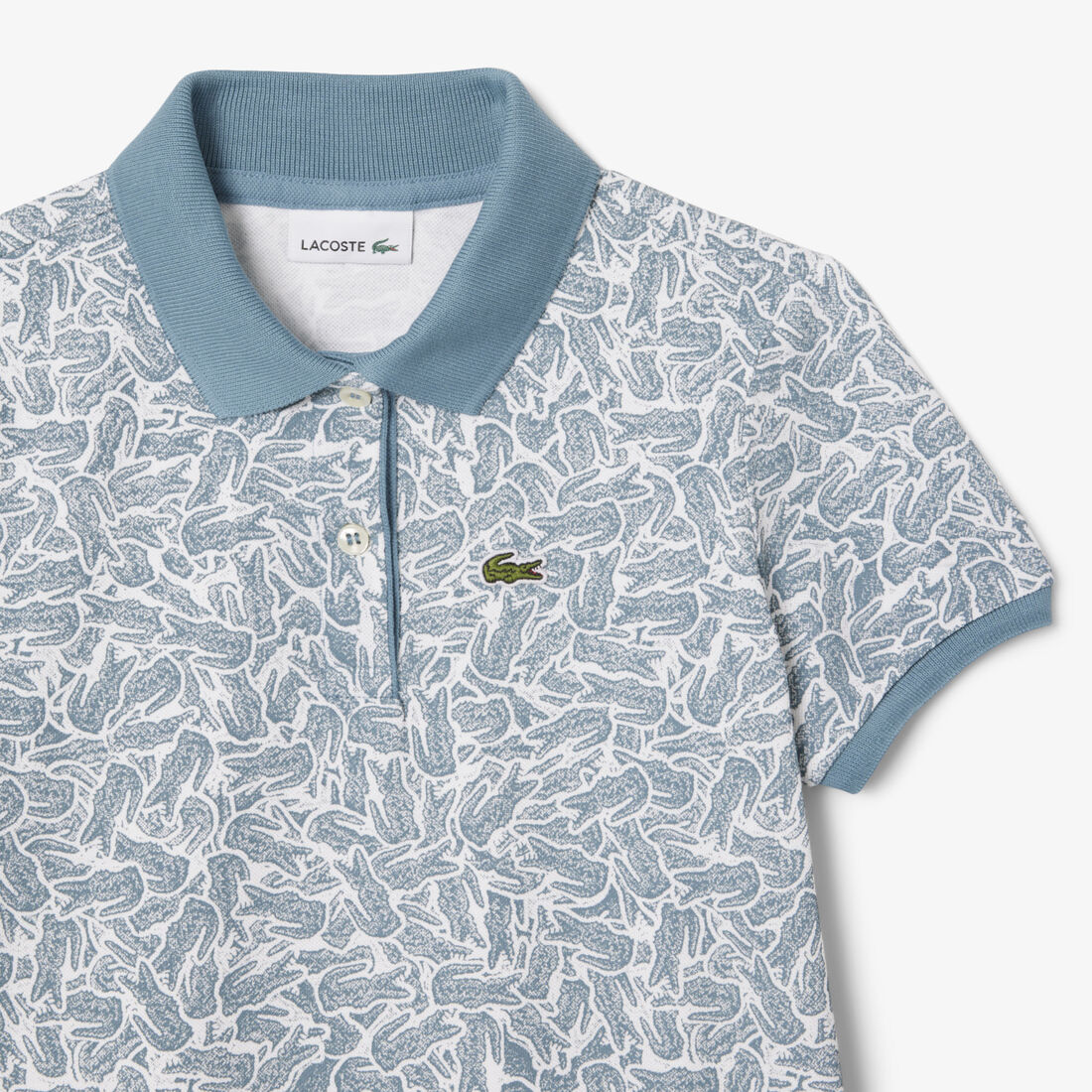 فستان بولو قطني مطبوع Printed Cotton Polo Dress - EJ8503-00-I0N