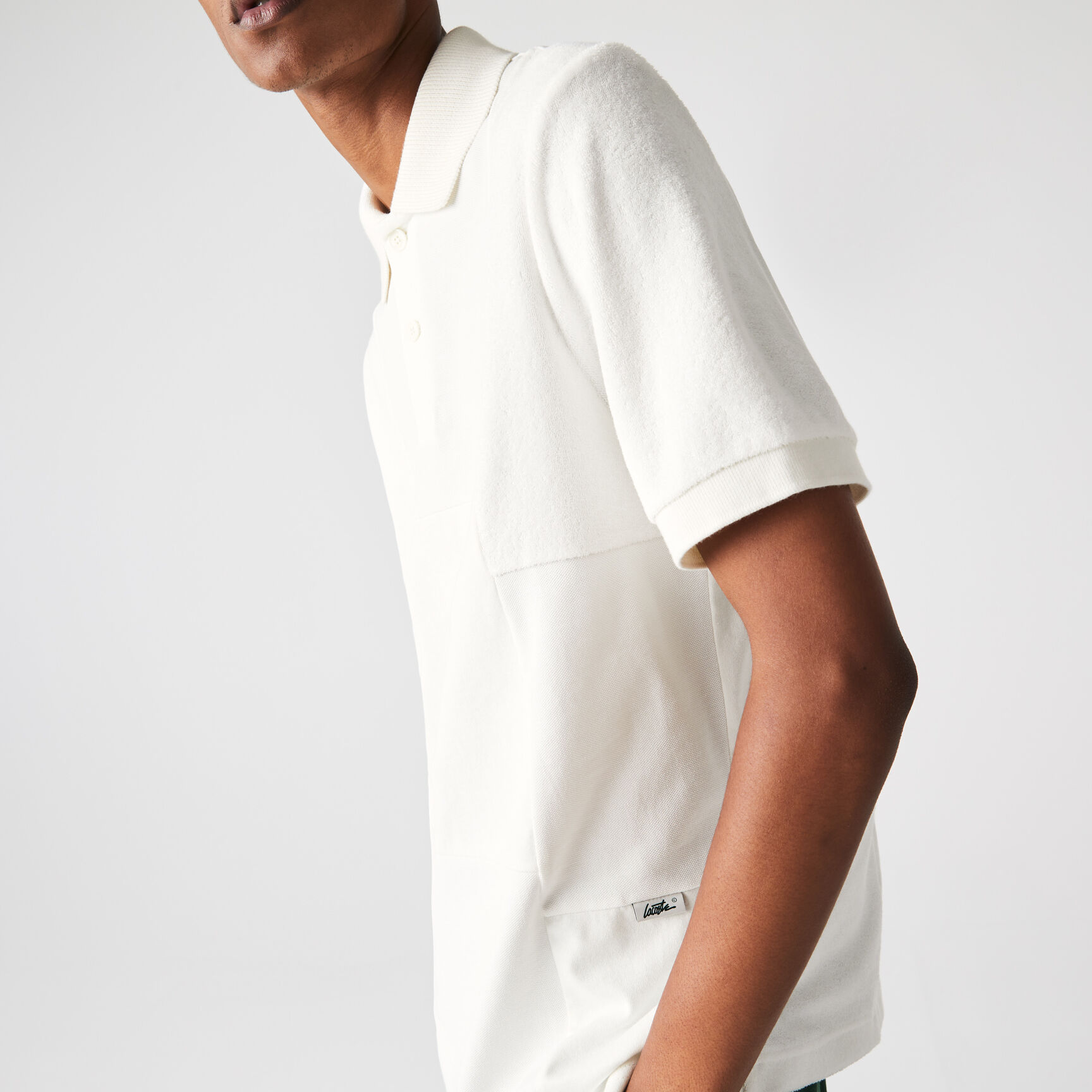 Men’s Lacoste L!VE Heritage Relaxed Fit Piqué And Bouclé Polo Shirt Men’s Lacoste L!VE Heritage Relaxed Fit Piqué And Bouclé Polo Shirt