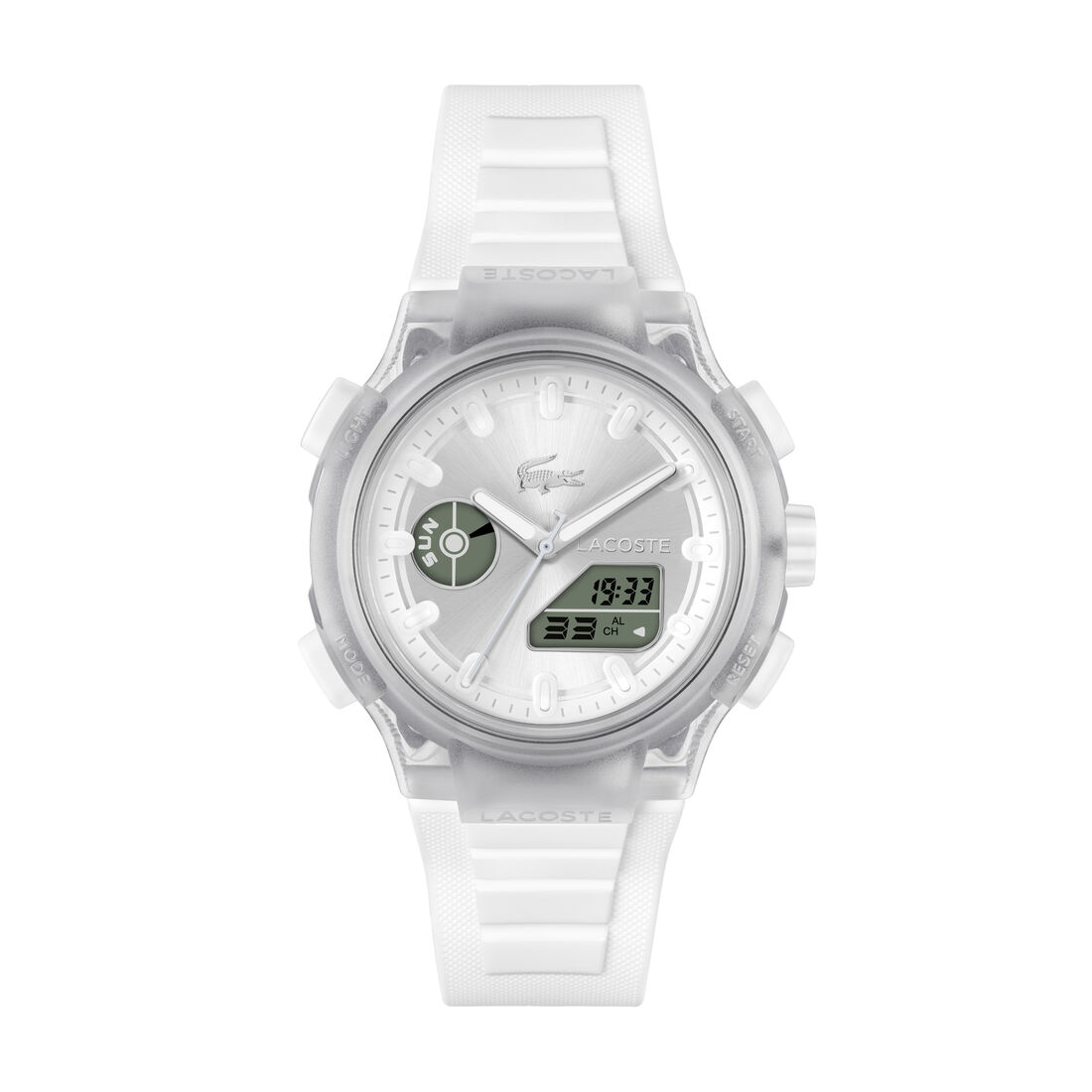 White Silicone Strap Women's Watch - 2001493-WHITE