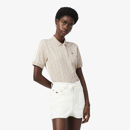 Slim Fit Monogram Jacquard Polo Shirt