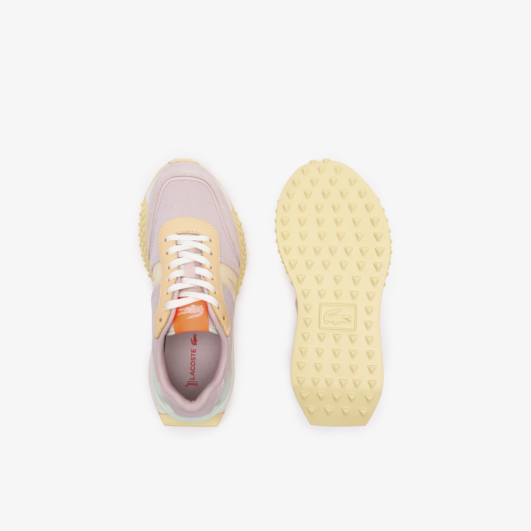 Women's Lacoste L-Spin Deluxe Leather Colour-Block Trainers women s lacoste l spin deluxe leather colour block trainers