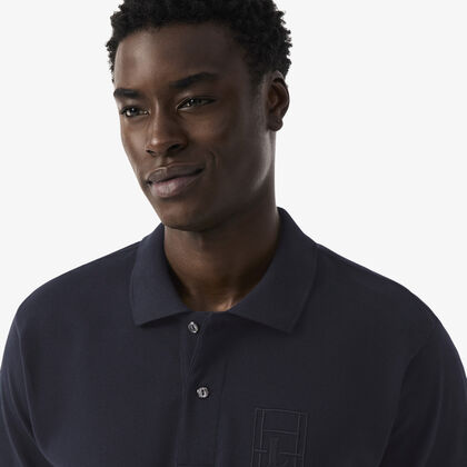Classic Fit Embroidery Detail Petit Pique Polo Shirt