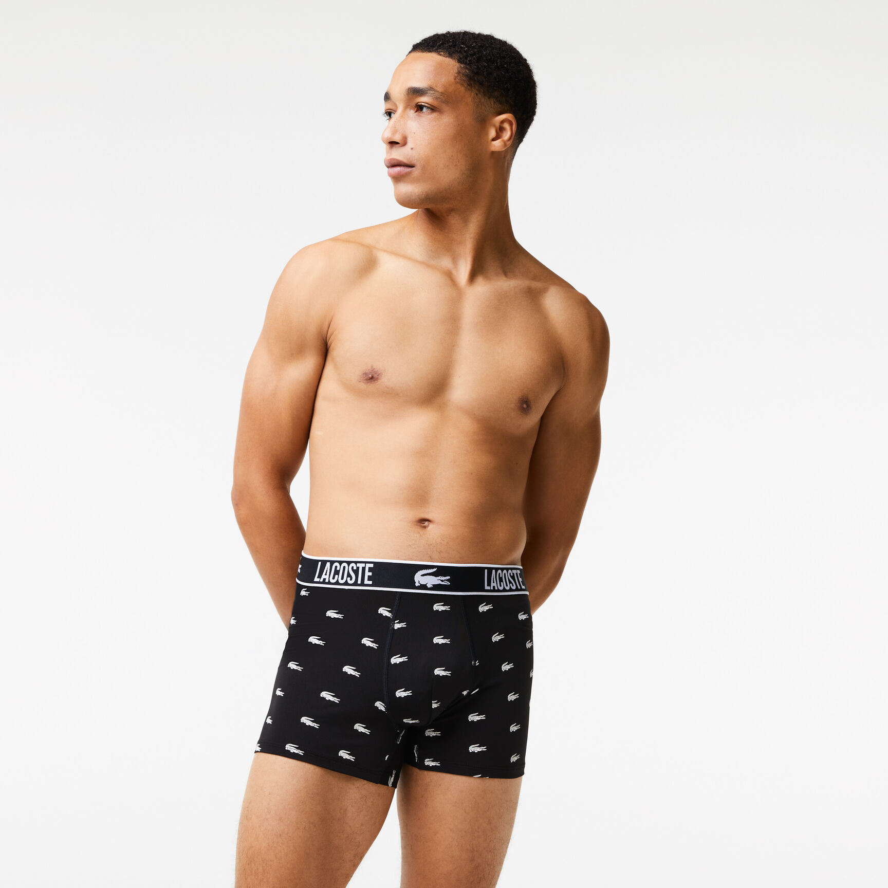 طقم بوكسر لاكوست جيرسيه بوليستر معاد تدويره للرجال، 3 قطع طقم بوكسر لاكوست جيرسيه بوليستر معاد تدويره للرجال، 3 قطع