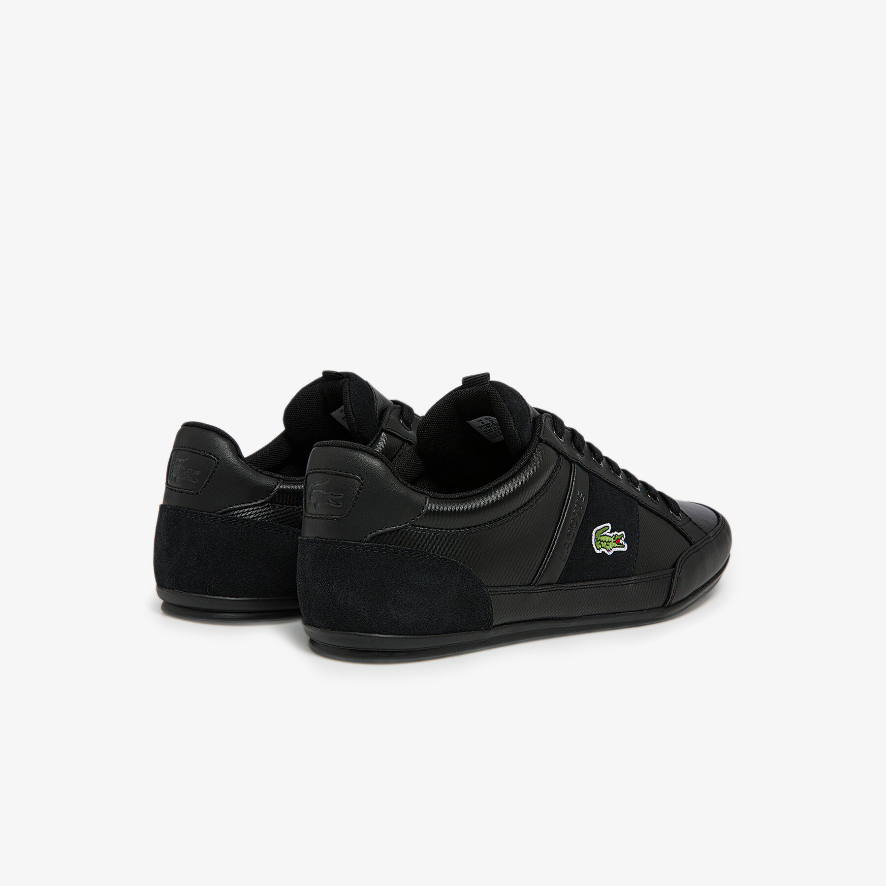 lacoste men s chaymon bl leather and synthetic tonal trainers