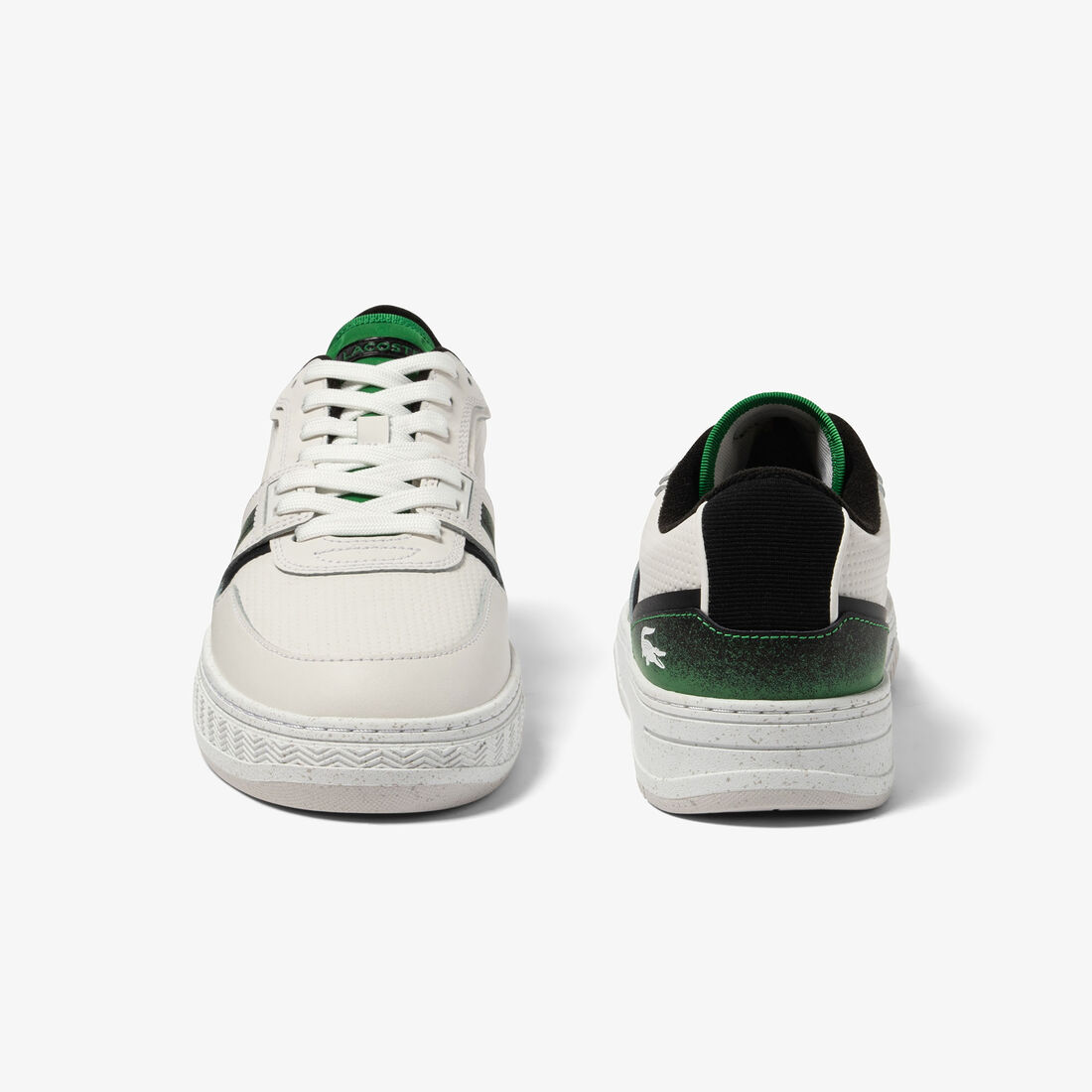 Men's Lacoste L001 Leather Spray Print Trainers Men's Lacoste L001 Leather Spray Print Trainers