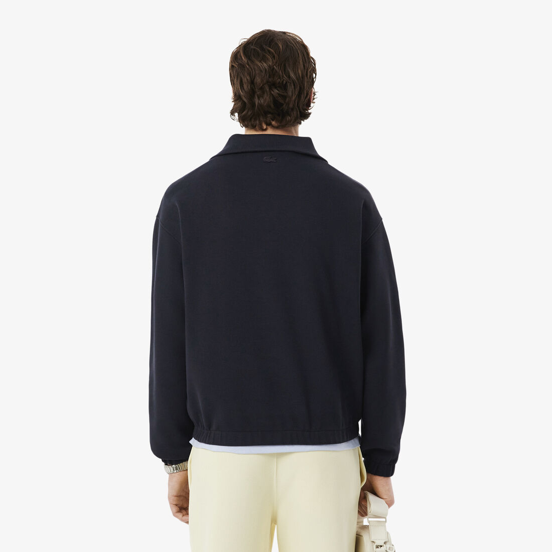 Loose Fit Zipped Neck Pique Sweatshirt Loose Fit Zipped Neck Pique Sweatshirt - SH0030-00-350